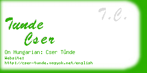 tunde cser business card